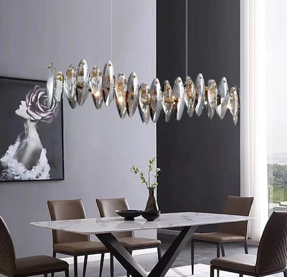 Lustre Elodie Crystal Leaf Nordic de luxe