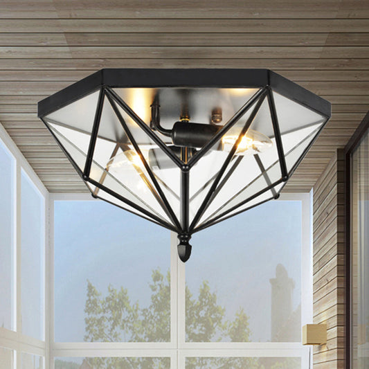 Plafonnier Sophie Vintage Polyhedron en verre