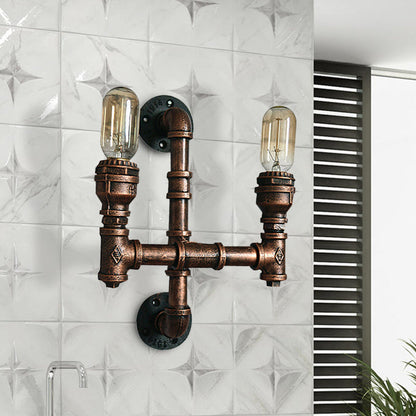 Ronan Industrial Water Pipe Wall Sconce