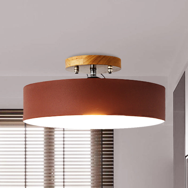 Aurélie Modern Drum Semi Flush Ceiling Light