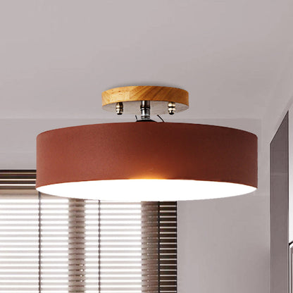 Aurélie Modern Drum Semi Flush Ceiling Light