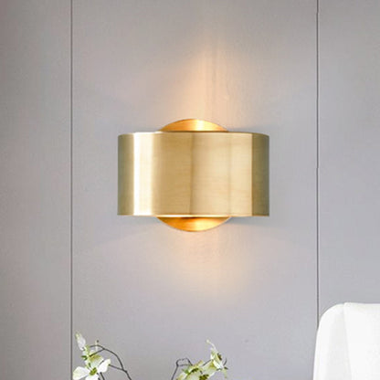 Camille Gold Half Cylinder Wall Light Sconce