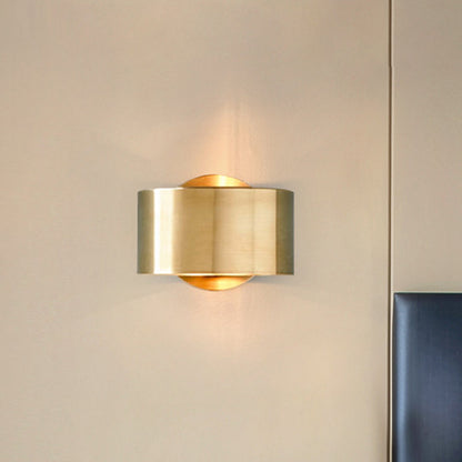Camille Gold Half Cylinder Wall Light Sconce