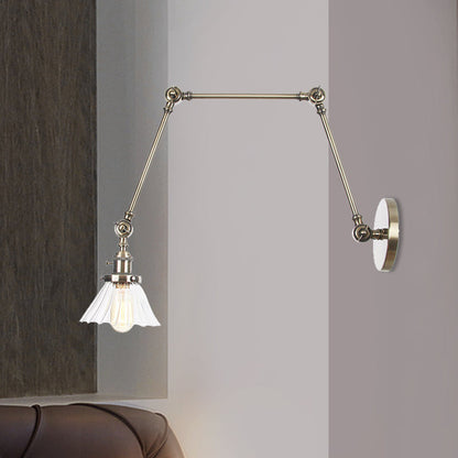 Nova Industrial Cone Glass Wall Sconce