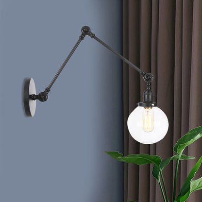 Orion Adjustable Orb Glass Wall Sconce