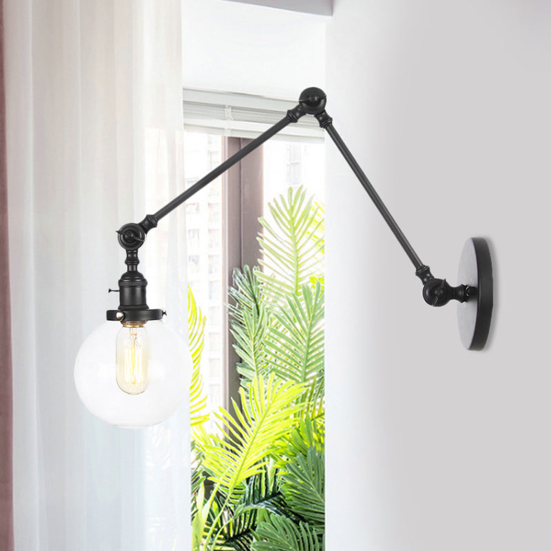 Orion Adjustable Orb Glass Wall Sconce