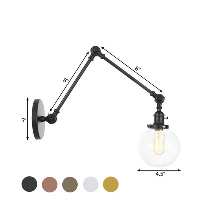 Orion Adjustable Orb Glass Wall Sconce