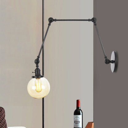 Orion Adjustable Orb Glass Wall Sconce