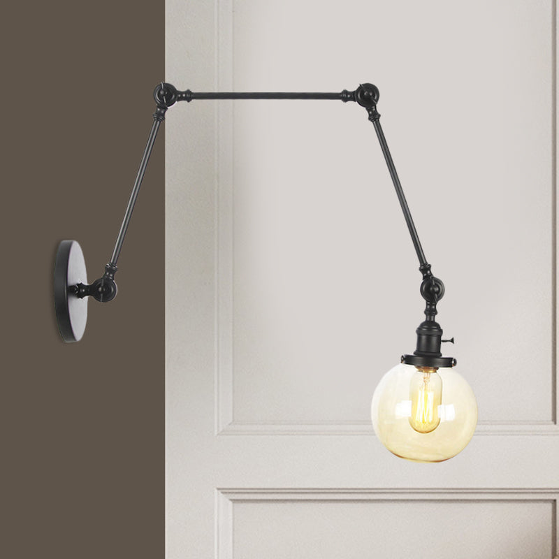Orion Adjustable Orb Glass Wall Sconce