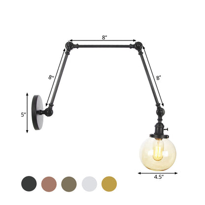 Orion Adjustable Orb Glass Wall Sconce