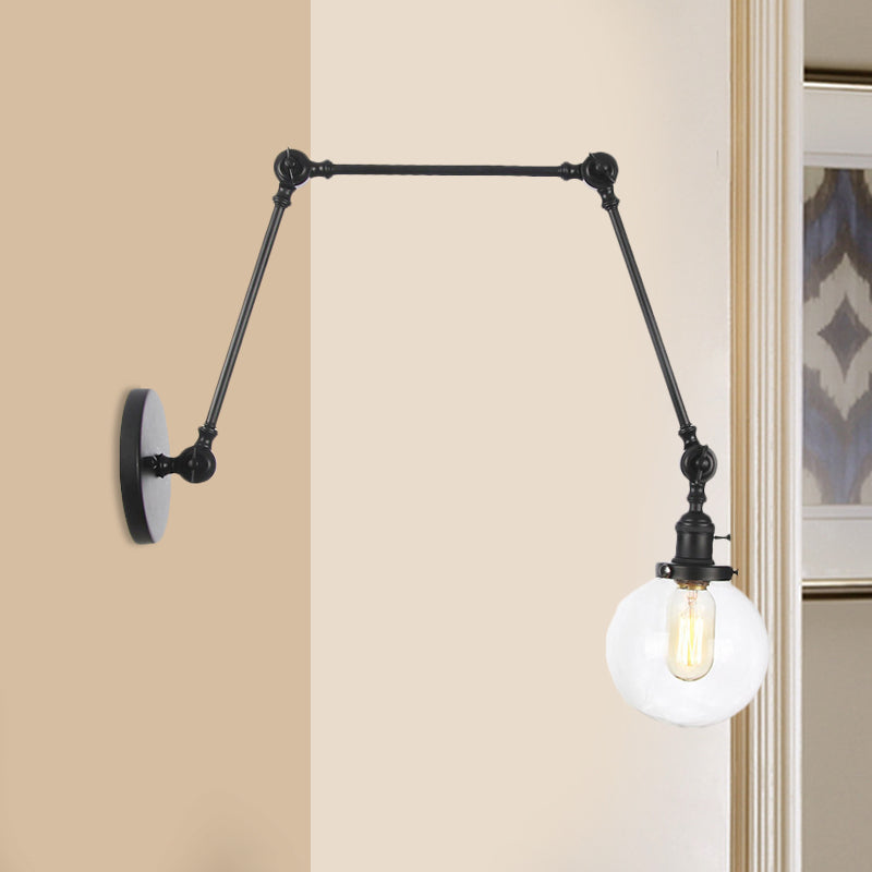 Orion Adjustable Orb Glass Wall Sconce