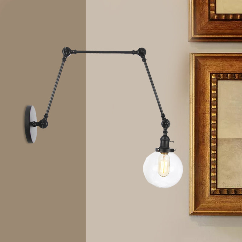 Orion Adjustable Orb Glass Wall Sconce