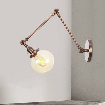 Orion Adjustable Orb Glass Wall Sconce