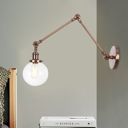 Orion Adjustable Orb Glass Wall Sconce