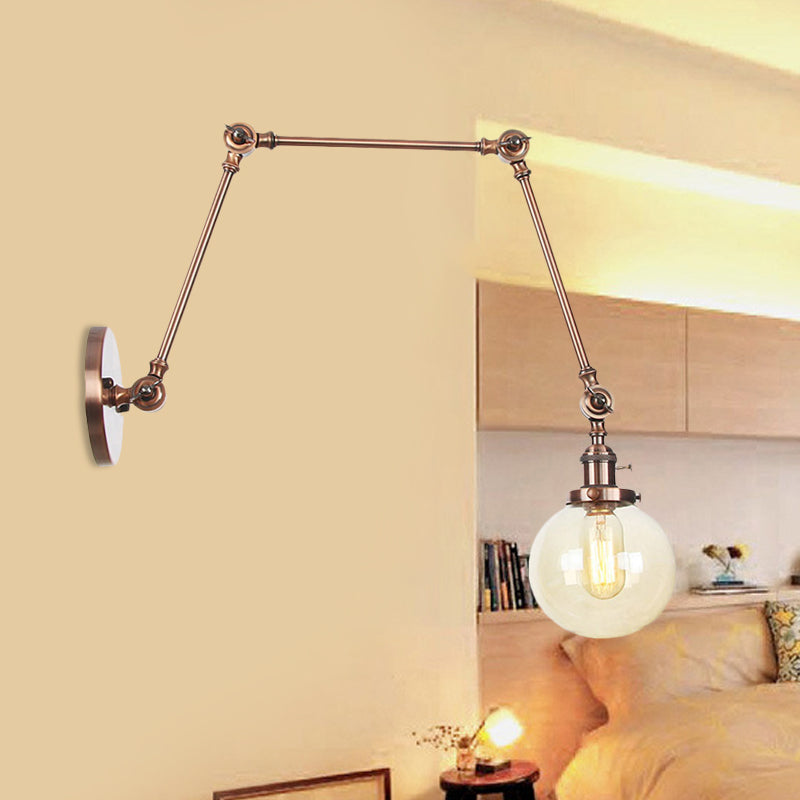 Orion Adjustable Orb Glass Wall Sconce