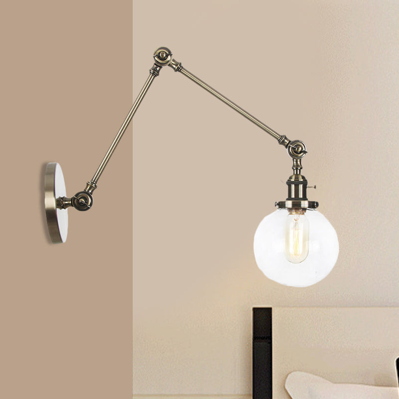 Orion Adjustable Orb Glass Wall Sconce