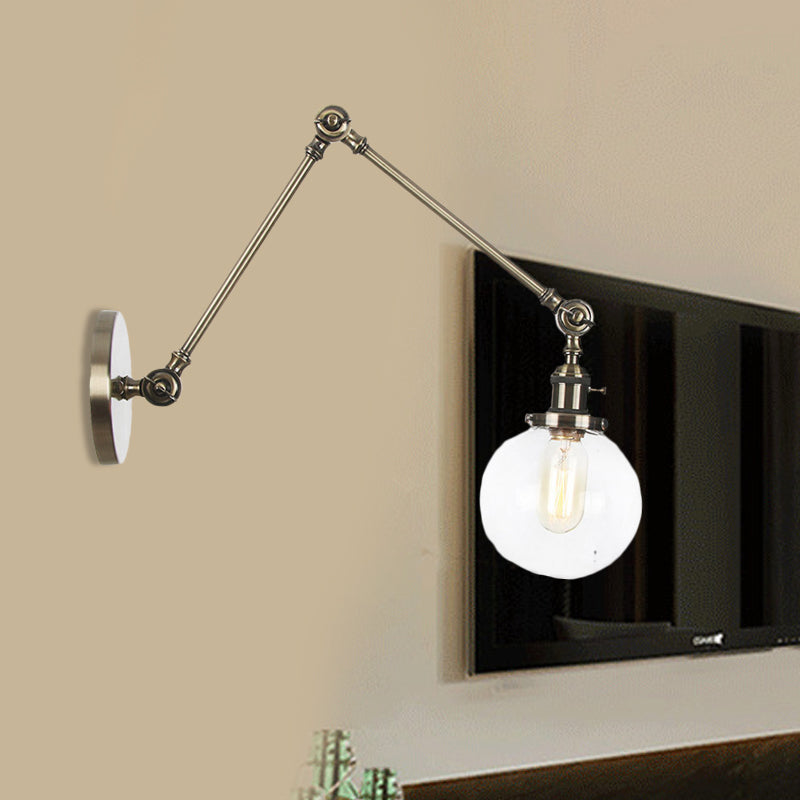 Orion Adjustable Orb Glass Wall Sconce