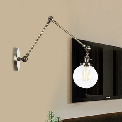 Orion Adjustable Orb Glass Wall Sconce