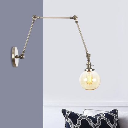 Orion Adjustable Orb Glass Wall Sconce