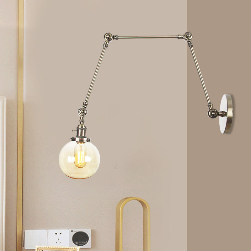 Orion Adjustable Orb Glass Wall Sconce