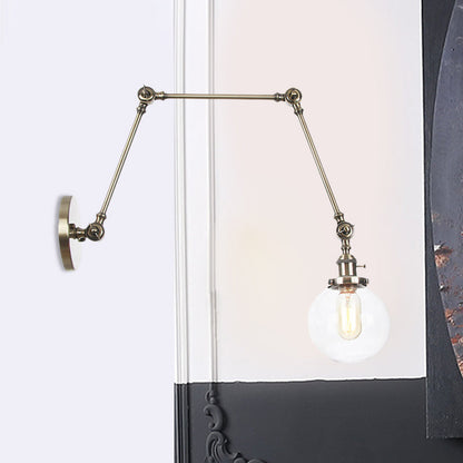 Orion Adjustable Orb Glass Wall Sconce