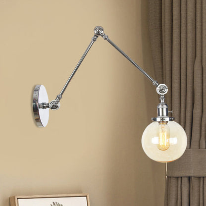 Orion Adjustable Orb Glass Wall Sconce
