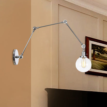 Orion Adjustable Orb Glass Wall Sconce