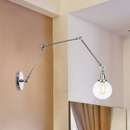 Orion Adjustable Orb Glass Wall Sconce