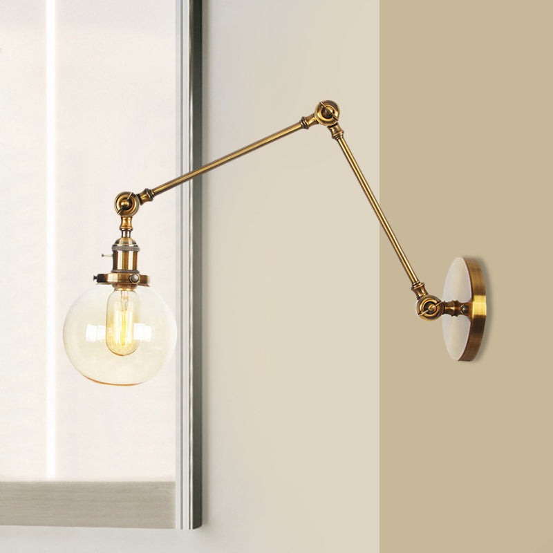 Orion Adjustable Orb Glass Wall Sconce