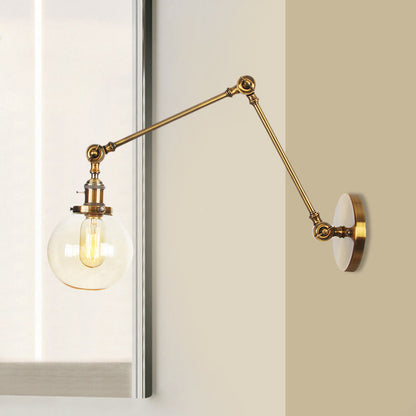 Orion Adjustable Orb Glass Wall Sconce