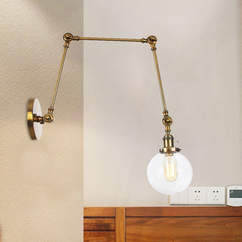 Orion Adjustable Orb Glass Wall Sconce
