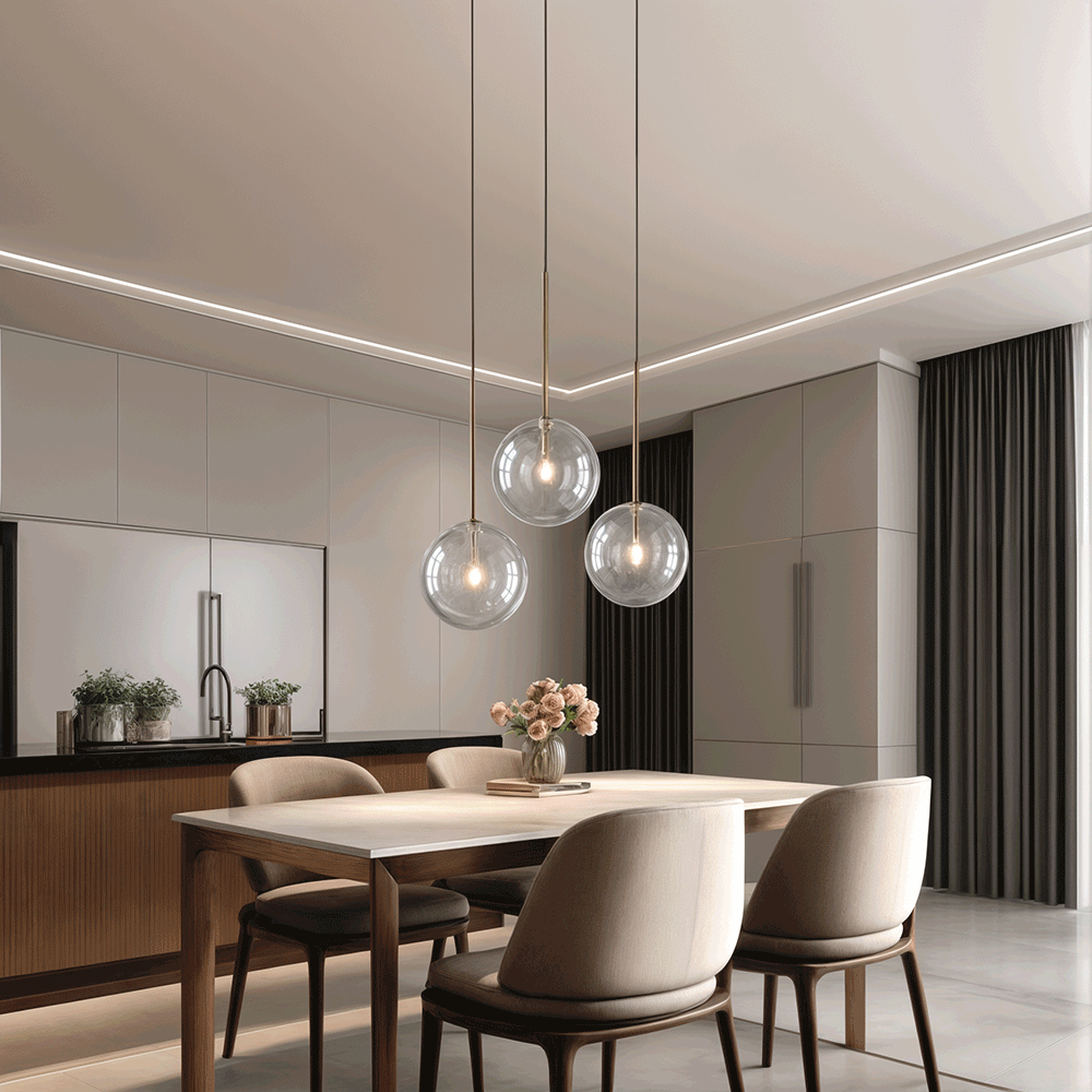 Suspension Elodie en verre scandinave