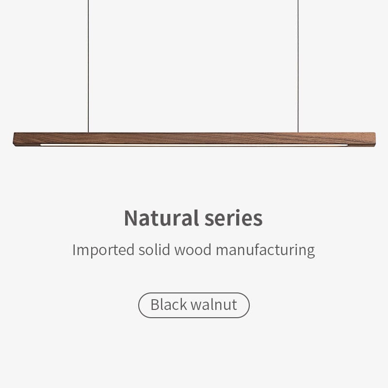 Amélie Oak & Walnut Linear Chandelier