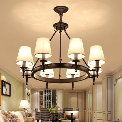 Lustre suspendu en tissu Isabelle Black Wagon Wheel