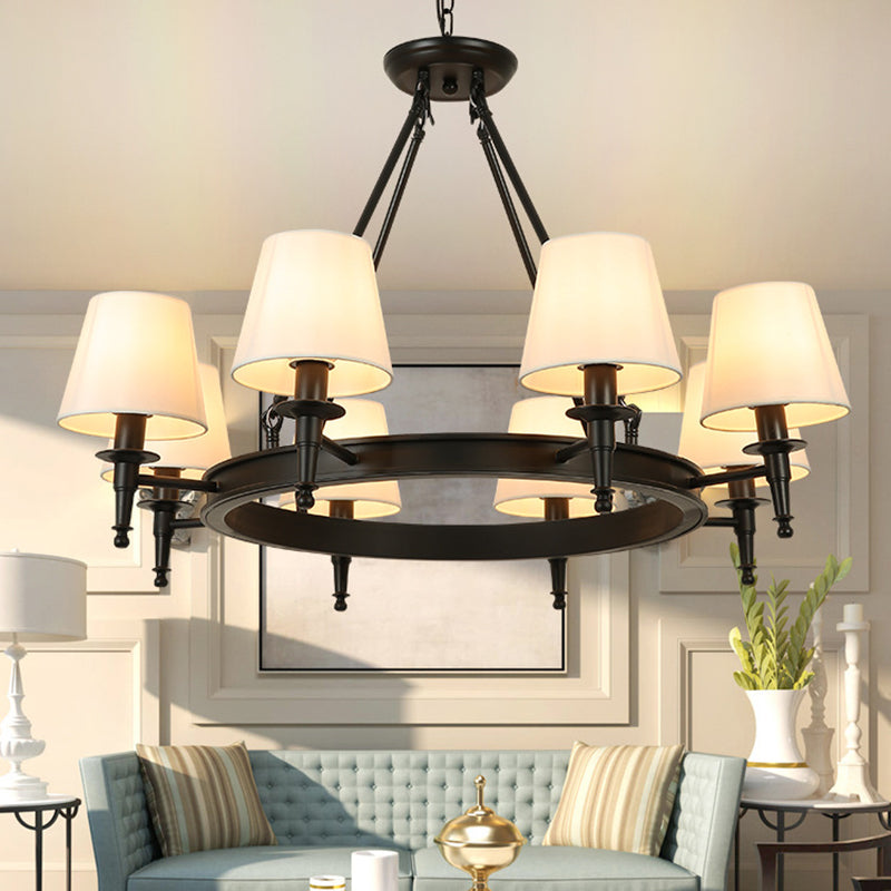 Lustre suspendu en tissu Isabelle Black Wagon Wheel