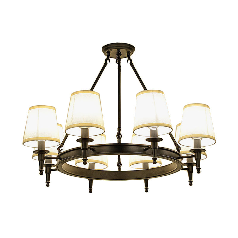 Lustre suspendu en tissu Isabelle Black Wagon Wheel