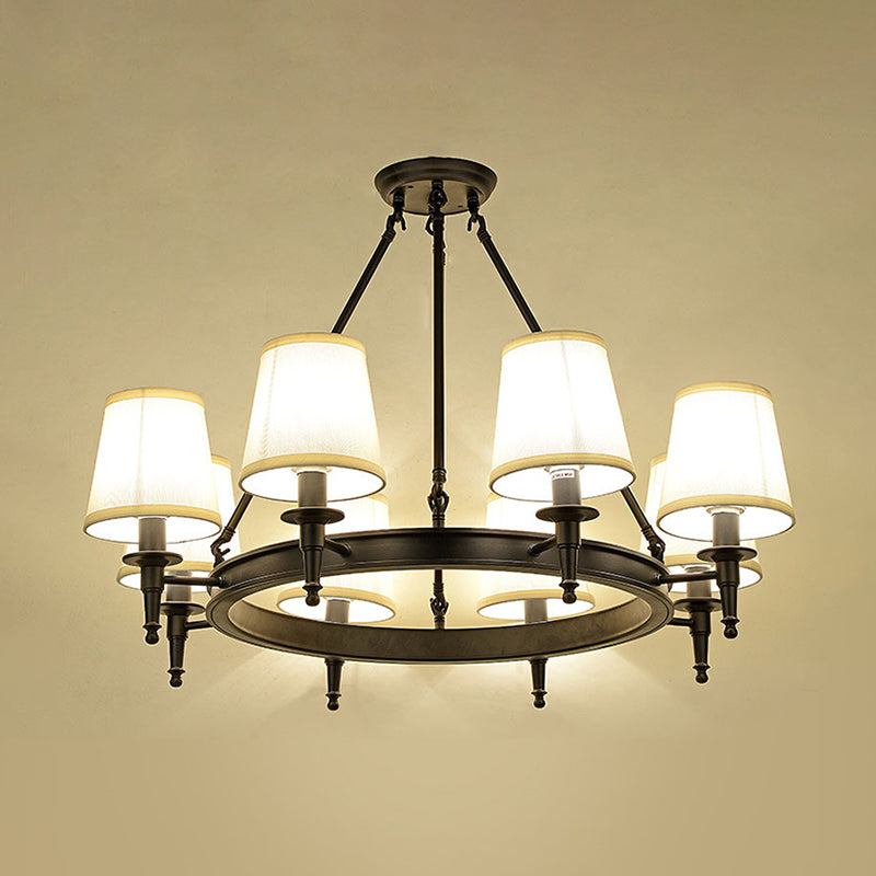Lustre suspendu en tissu Isabelle Black Wagon Wheel