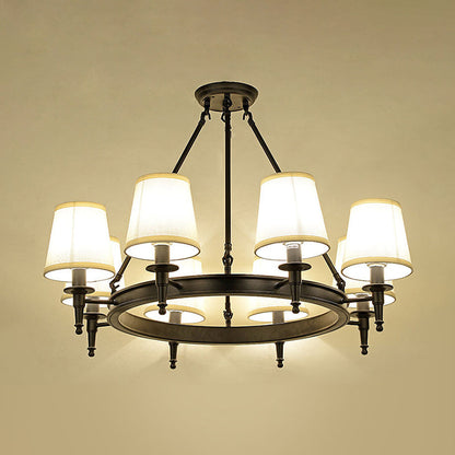 Lustre suspendu en tissu Isabelle Black Wagon Wheel