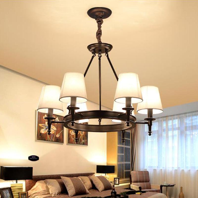Lustre suspendu en tissu Isabelle Black Wagon Wheel
