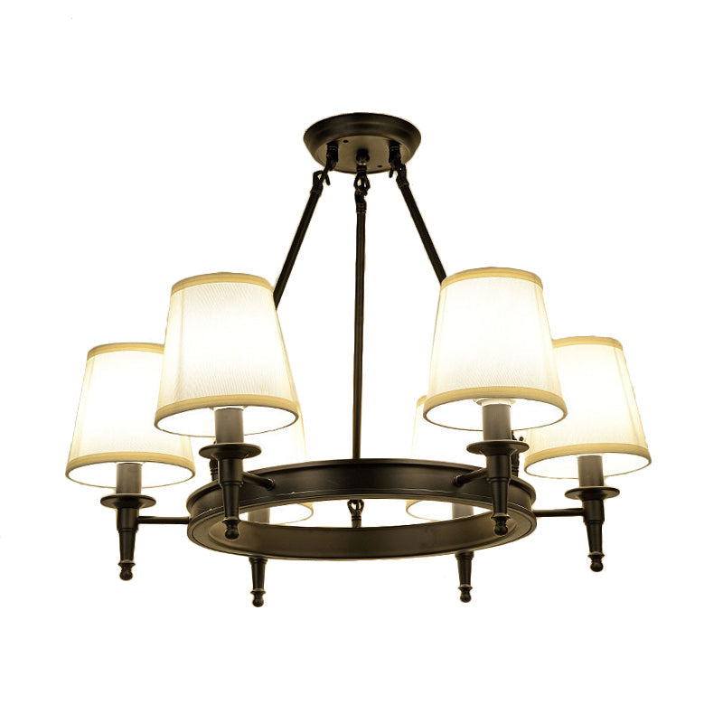 Lustre suspendu en tissu Isabelle Black Wagon Wheel