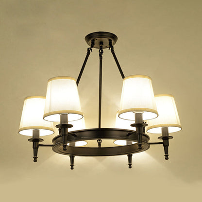 Lustre suspendu en tissu Isabelle Black Wagon Wheel