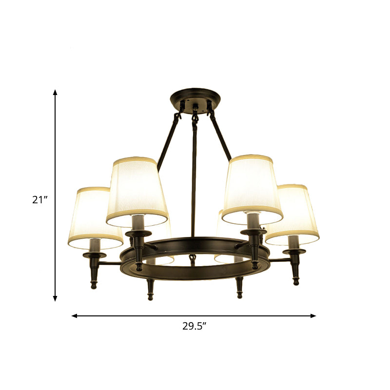 Lustre suspendu en tissu Isabelle Black Wagon Wheel