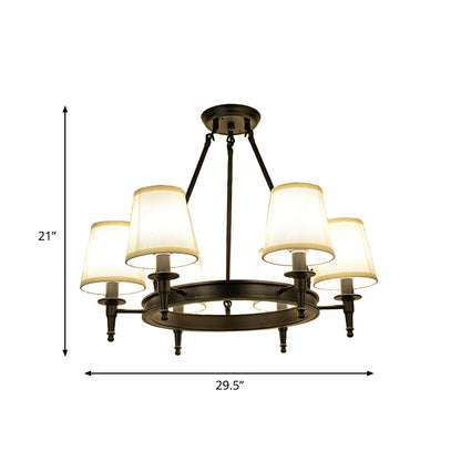 Lustre suspendu en tissu Isabelle Black Wagon Wheel