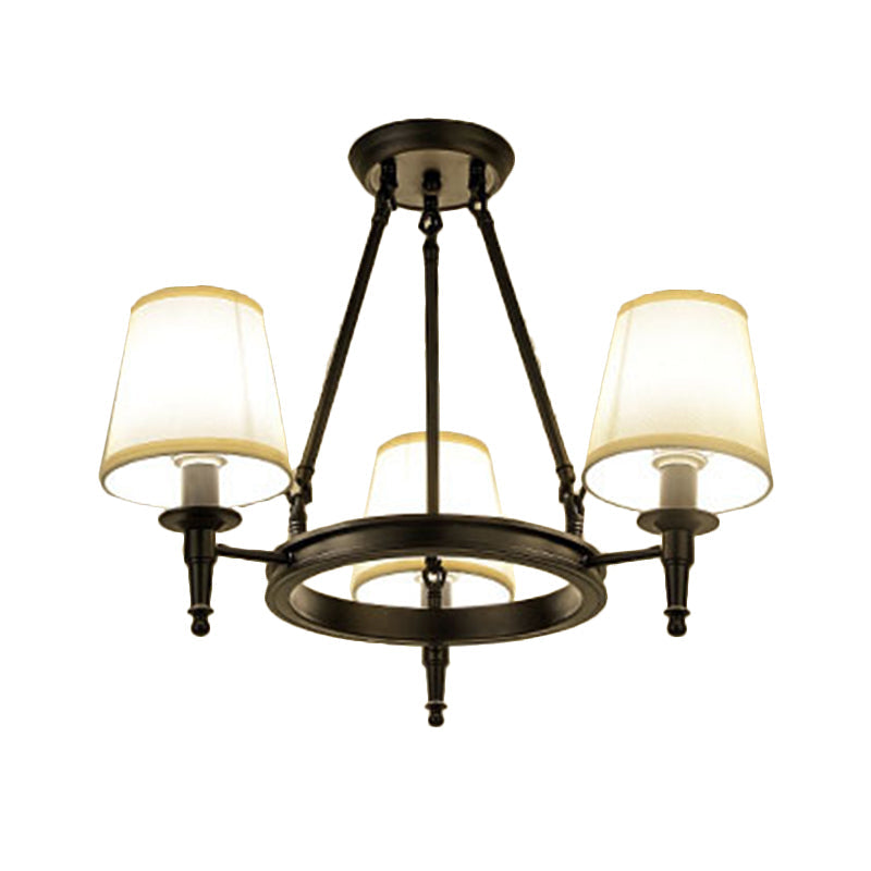 Lustre suspendu en tissu Isabelle Black Wagon Wheel