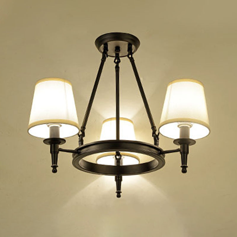 Lustre suspendu en tissu Isabelle Black Wagon Wheel