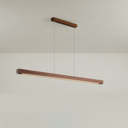 Amélie Oak & Walnut Linear Chandelier