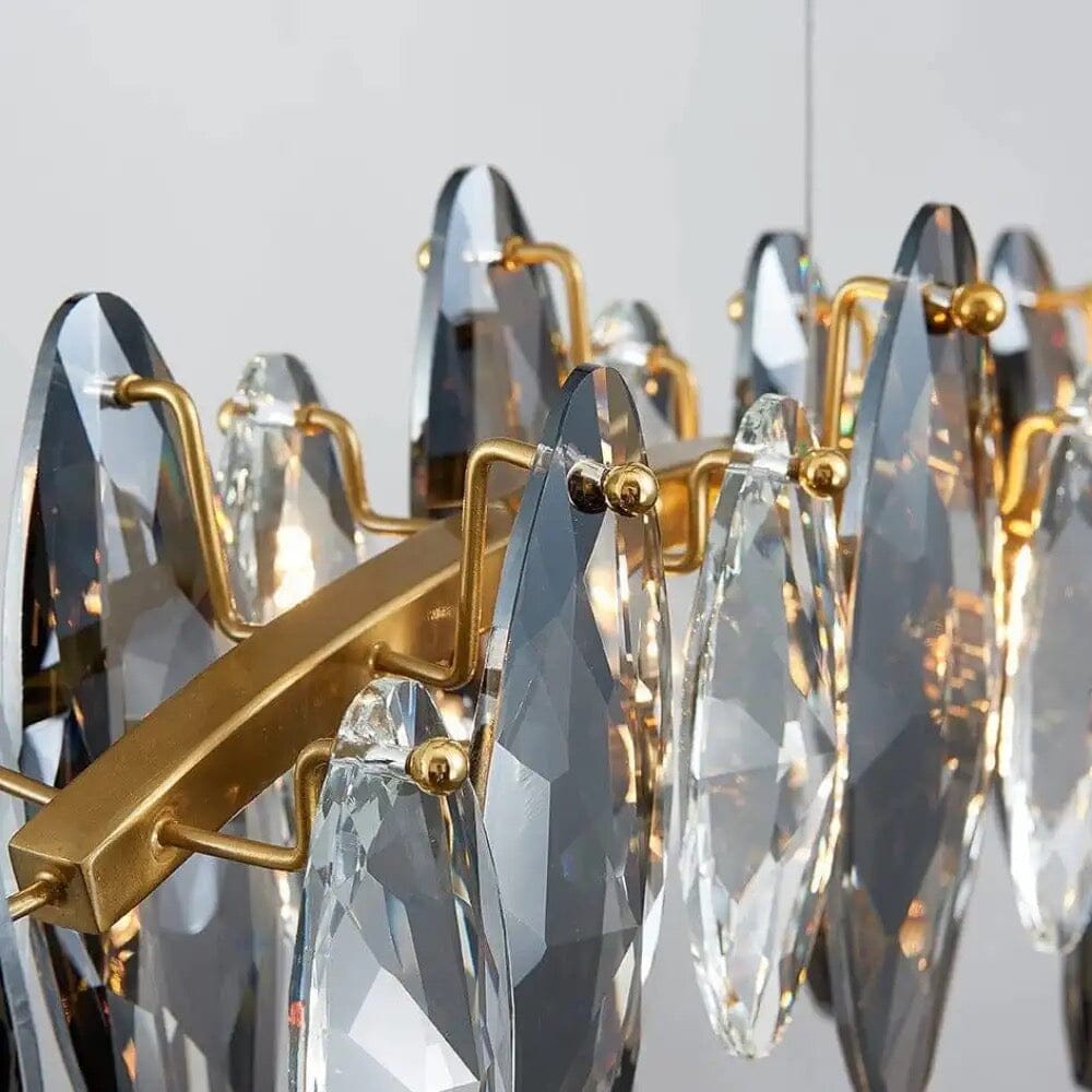 Lustre Elodie Crystal Leaf Nordic de luxe