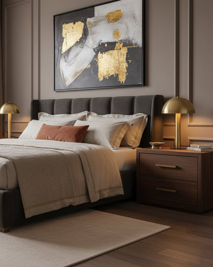 Céleste Mushroom Table Lamp with Sculptural Metal Design