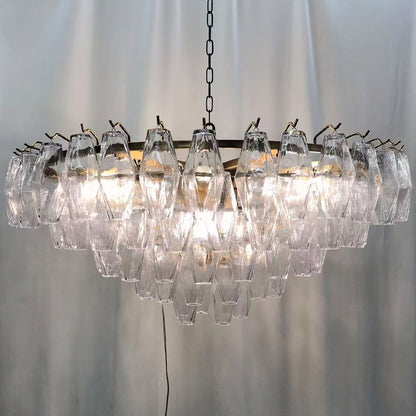 Lustre Circulaire Amélie en Verre Ambré