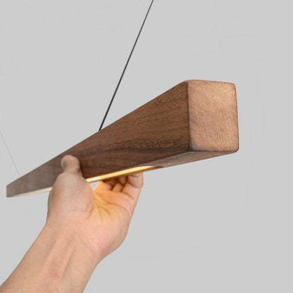 Amélie Oak & Walnut Linear Chandelier